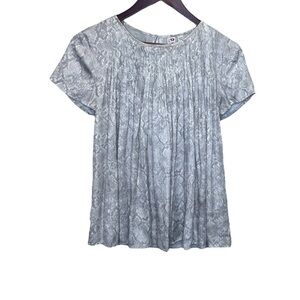 Anthropologie Dolan Grey Snakeskin Blouse Size XS